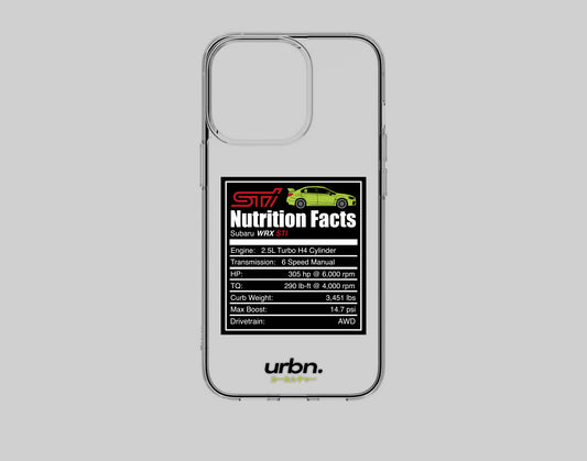 Nutrition Facts Subie (Phone Case)